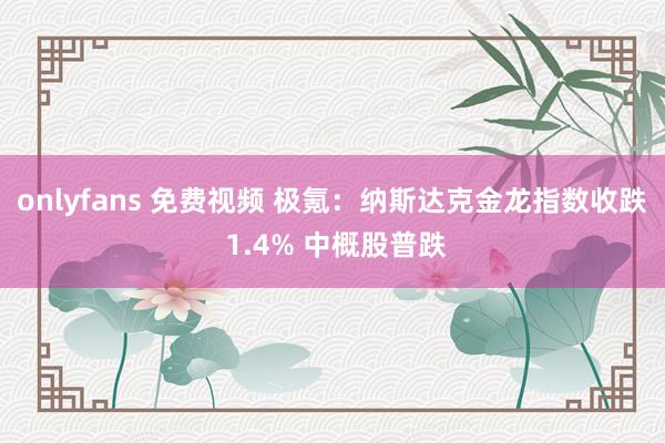 onlyfans 免费视频 极氪：纳斯达克金龙指数收跌 1.4% 中概股普跌